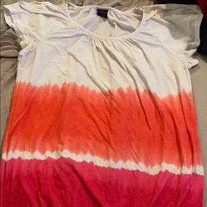 Faded glory pink orange ombré shirt